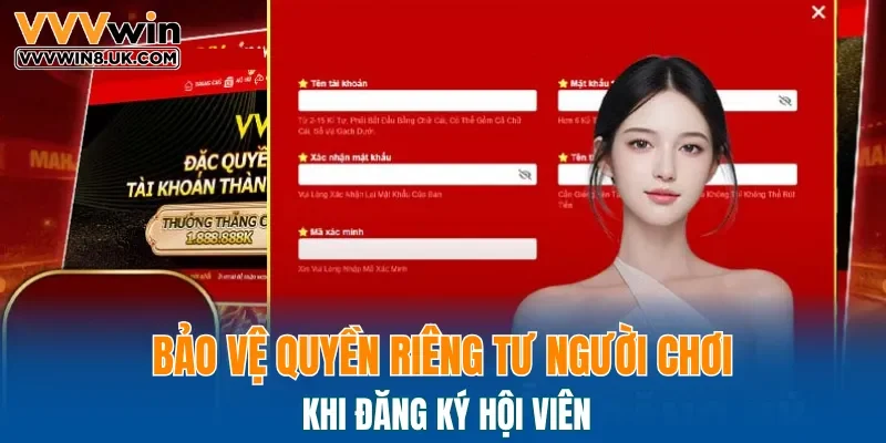 Bảo vệ quyền riêng tư người chơi khi đăng ký hội viên