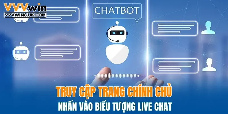 Truy cập trang chính chủ nhấn vào biểu tượng live chat